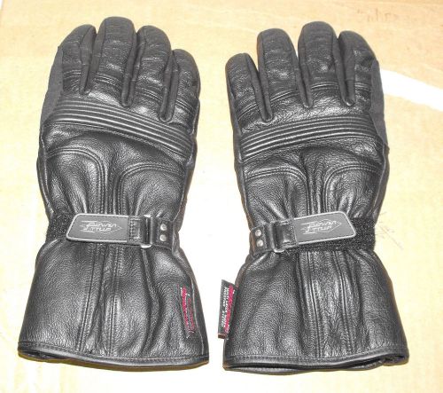Power trip mens dakota black leather gloves small sm waterproof insulated
