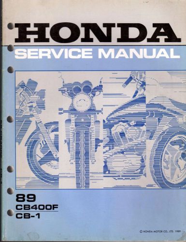 1989 honda motorcycle cb400f &amp;  cb-1 service manual  (723)