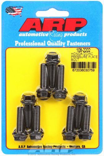 Arp pressure plate bolts 8mmx1.25 hex head chromoly black oxide fits honda 2.0