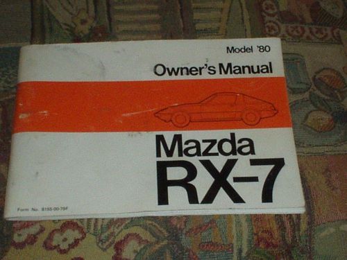 1980 mazda rx-7 owners manual