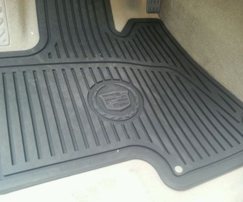 Oem black front and rear all weather floor mats fits 2010-2016 cadillac srx gm