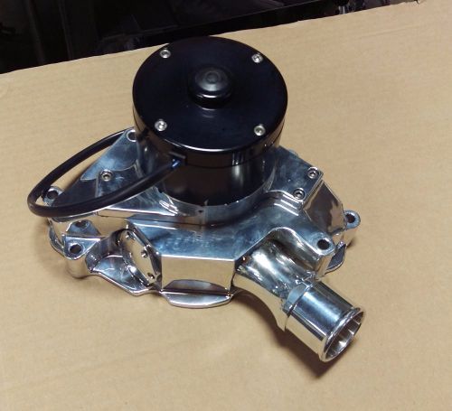 New polished aluminum meziere electric water pump 55 gpm sbf p/n wp311u