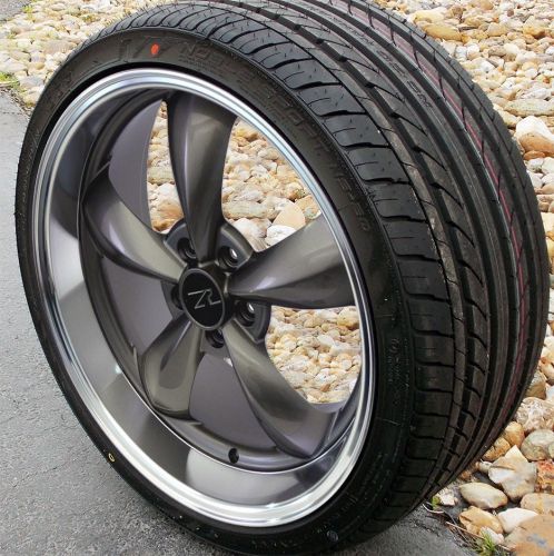 20&#034; anthracite mustang bullitt wheels tires 20x8.5 20x10 inch 5x114.3 rims 05-14