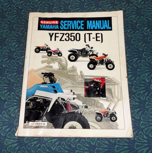 Yamaha motorcycle / 4 wheeler service manual yfz350 (t-e) - atv
