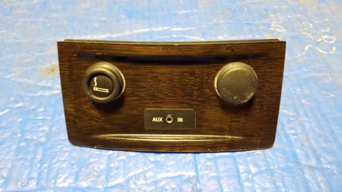 06 07 bmw 530 545i center console rear wood trim aux in 12v outlet oem