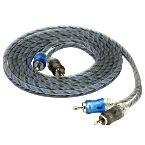 Scosche efx 12&#039; performance twisted split-tip, 2-color micro barrel rca cable