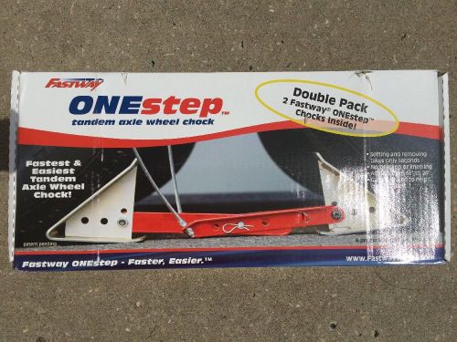 Fastway trailer 84-00-4840 set of 2 zinc plated onestep tandem axel wheel chock