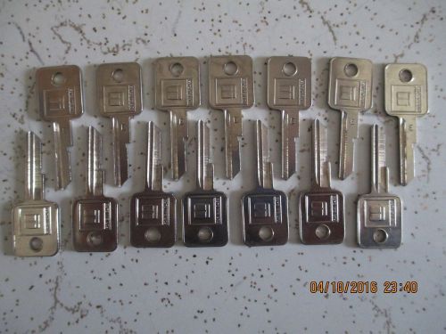 14 new gm key blanks, uncut, unused, b-44, e keys