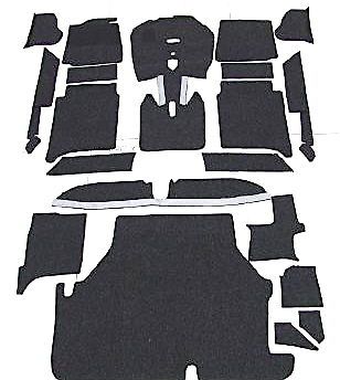 Bmw e3 2500 2800 3.0s si carpet + trunk d. red schl.