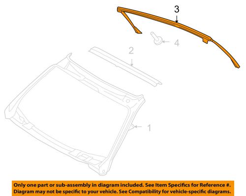 Porsche oem 08-13 911 windshield header-weatherstrip 99753707702