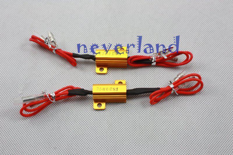 Hot! 25w 6ohm led signal turn controllers lights lamp fix blinker load resistors