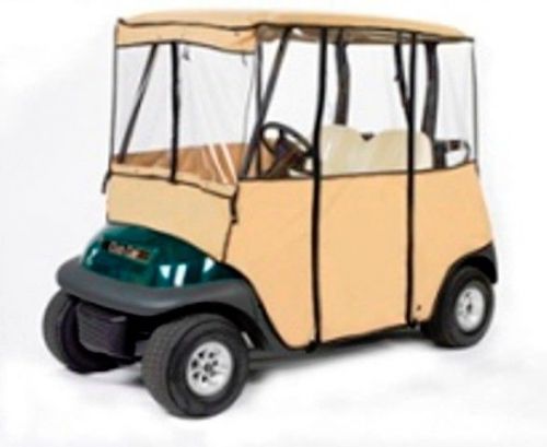 New golf cart universal deluxe  &#034;hoodie&#034; enclosure cover 5 colors tan