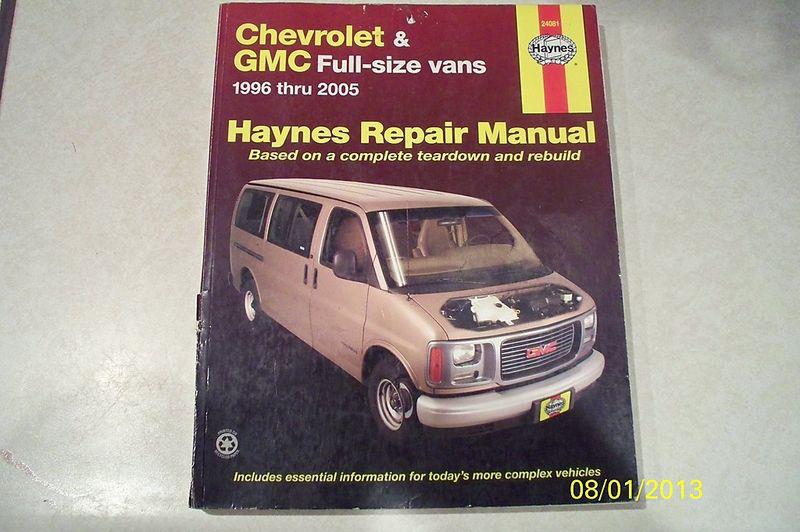Haynes repair manual chevrolet & gmc full size vans