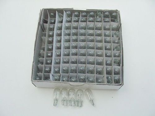 Lincoln 100pc 194 clear wedge instrument panel side marker light bulbs lamps nos