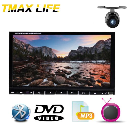 Double 2din 7&#034; no gps car dvd mp3 player touch screen in dash stereo ipod+camera