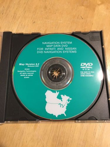 Navigation system map data dvd for nissan and infiniti, map version 6.2
