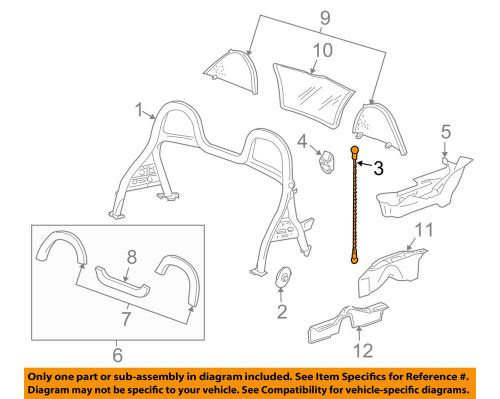 Porsche oem boxster roll bar headrest head rest assy-tension cable 98656119102
