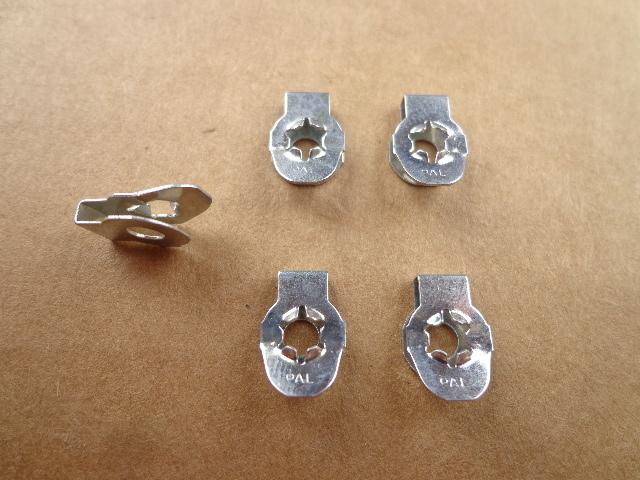 5 old school nos 'pal' carb linkage clips! - made in u.s.a, decades ago! '62-65