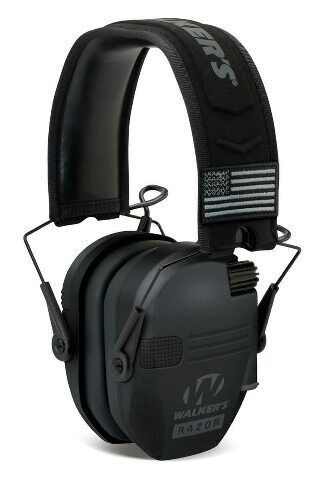Walker's gwp-rsempat razor slim electronic muff - black patriot