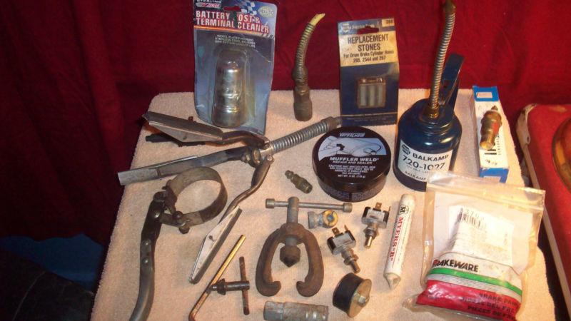 Mechanic tool lot napa oil can , cylinder hone , etc