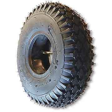 410 x 350 x 4 studded tire, 4 ply, 3.5" wide, 10.5" od 7032