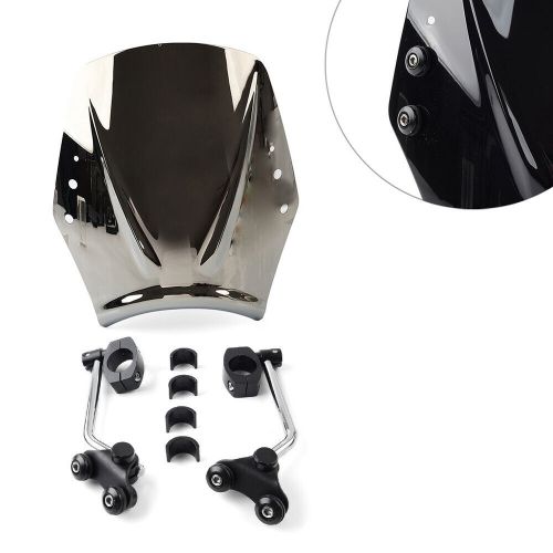 Silver universal motorcycle windshield windshield deflector windscreen-, US $, image 10
