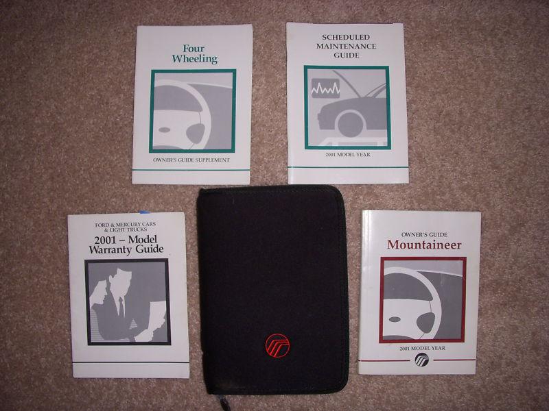 2001 mercury mountaineer owners manual set with case