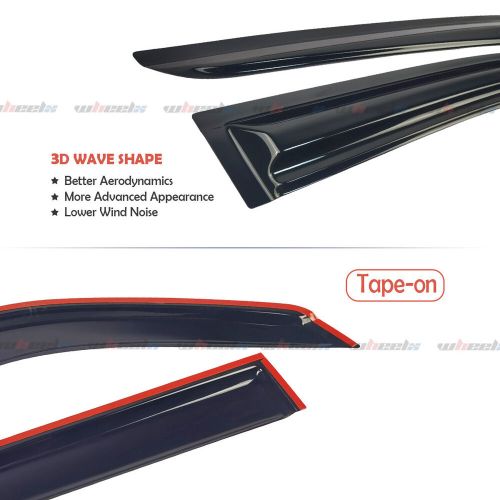 For 1996-2000 Honda Civic Sedan JDM 3D Wavy Mugen Style Window Visor Rain Guards, US $28.99, image 5