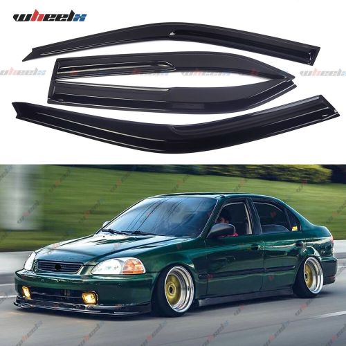 For 1996-2000 Honda Civic Sedan JDM 3D Wavy Mugen Style Window Visor Rain Guards, US $28.99, image 6