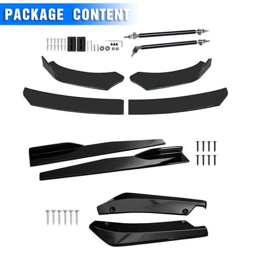 Front Bumper Lip Spoiler Splitter Body Kit GLossy Black For Chevrolet Malibu, US $64.65, image 7