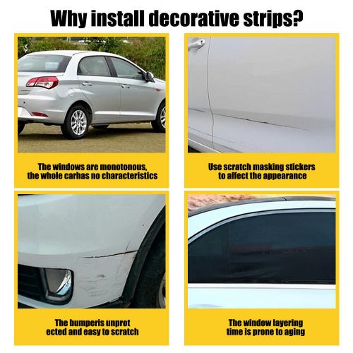 2SET 0.8"x16FT Chrome Trim Molding Strip Car Door Window Bumper Trim Protector, US $24.19, image 9