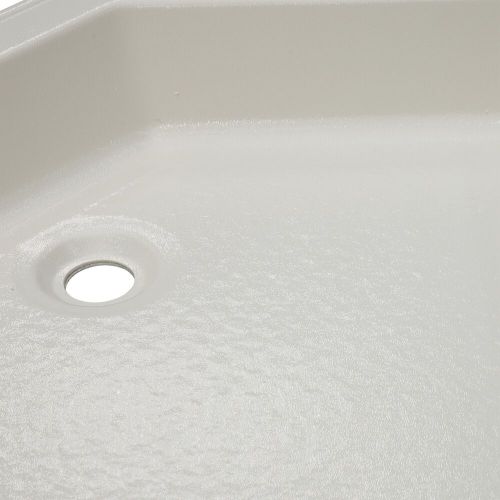 Lippert 298087 - Parchment Plastic Corner Shower Pan with Center Drain (27"L x, US $196.37, image 2