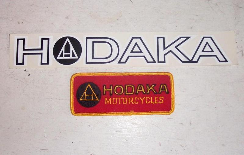 Hodaka decal and embroidered patch