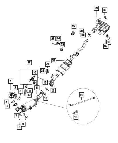Genuine Mopar Exhaust Clamp 68350267AA, US $52.58, image 4