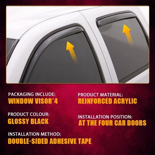 Purchase Window Visor Shade Vent Sun Wind Rain Deflector Black for 1999