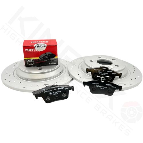 FOR FORD FOCUS RS MK3 FRONT REAR DRILLED BRAKE DISCS MINTEX BREMBO BRAKE PADS, US $, image 7