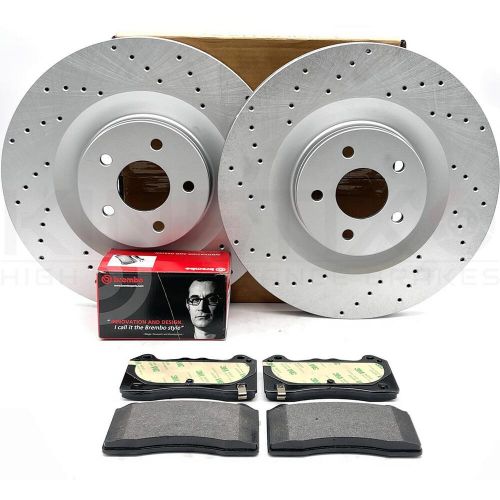 FOR FORD FOCUS RS MK3 FRONT REAR DRILLED BRAKE DISCS MINTEX BREMBO BRAKE PADS, US $, image 8