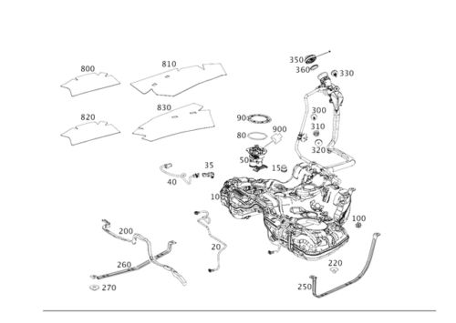 Mercedes benz genuine maybach s550 2017 fuel line oe 2224701264
