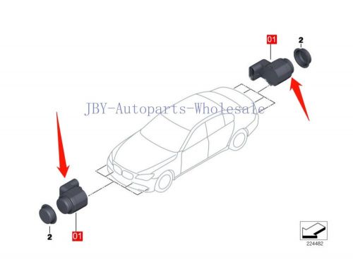4x pdc parking sensor for bmw 535i 550i 530i 520i 523i 750li xdrive 66209233037