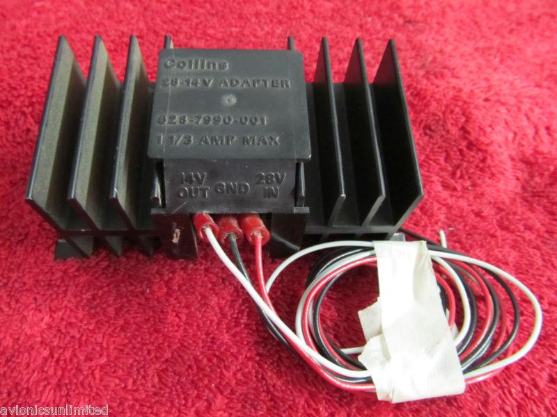 Collins avionics 628-7990-001 1.3 amp 28vdc to 14vdc power converter  *warranty*