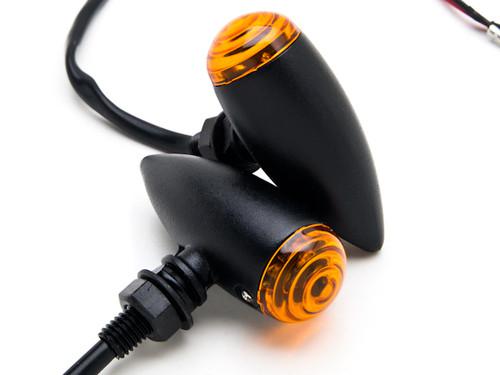 2 pcs black amber turn signals lights for honda vtx 1800 type c r s n f t retro