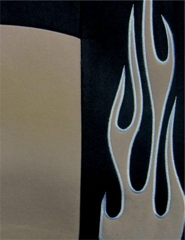Synthetic Leather Tan Black Flame High Back Car Seat Covers 7pc Pkg #1, US $48.93, image 5