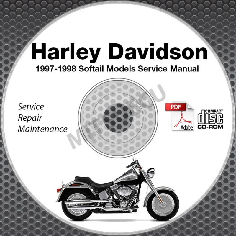 1997-1998 harley davidson softail night train fat boy service manual cd repair