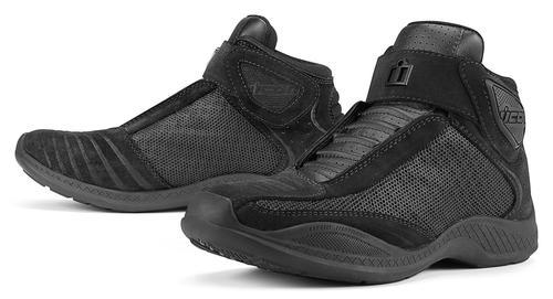 New icon tarmac 2 adult leather/mesh boots, stealth/black, us-8