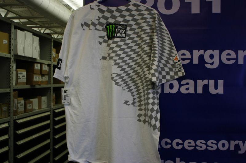 Purchase DC KEN BLOCK MONSTER WORLD RALLY TEAM WRAPS WHITE TSHIRT SMALL