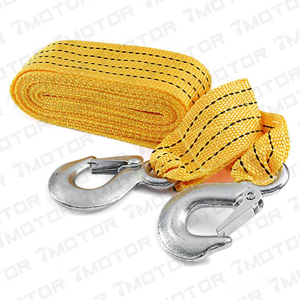 Tow trunk towing pull strap rack rope cable hauling recovery heavy duty 2 hooks