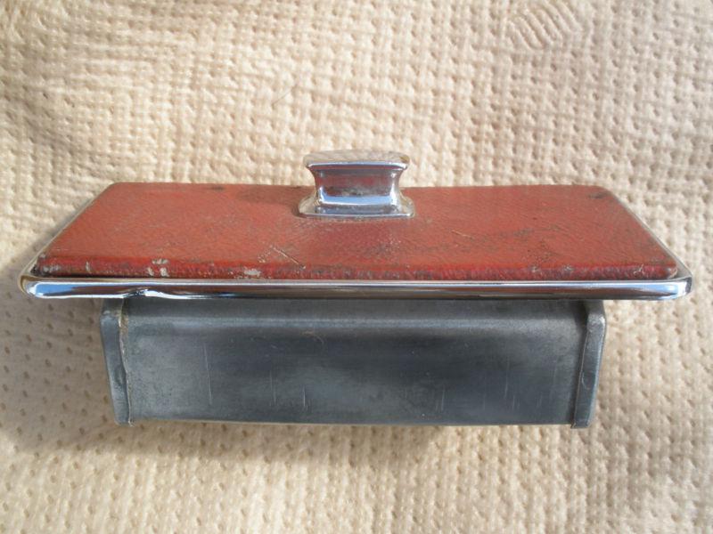 Jaguar MKVIII, MKIX Original Ashtray, Red Vinyl, Good Chrome, US $60.00, image 3