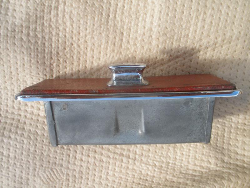 Jaguar MKVIII, MKIX Original Ashtray, Red Vinyl, Good Chrome, US $60.00, image 4