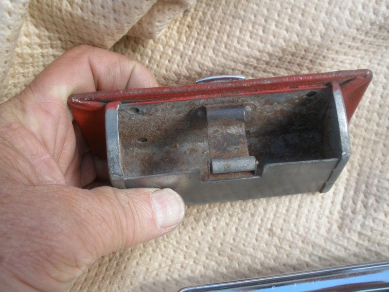 Jaguar MKVIII, MKIX Original Ashtray, Red Vinyl, Good Chrome, US $60.00, image 10