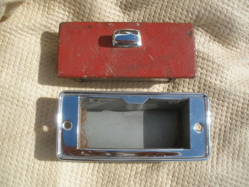 Jaguar MKVIII, MKIX Original Ashtray, Red Vinyl, Good Chrome, US $60.00, image 12